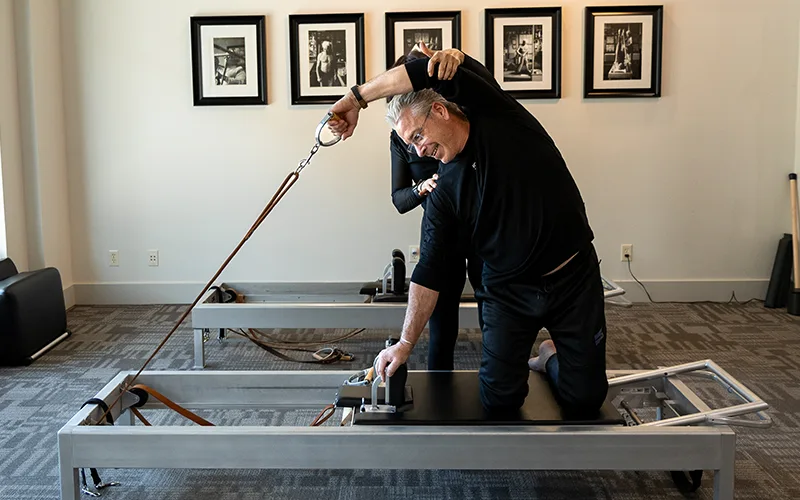 One-on-one private Pilates session with instructor using reformer and classical equipment in Helena Montana